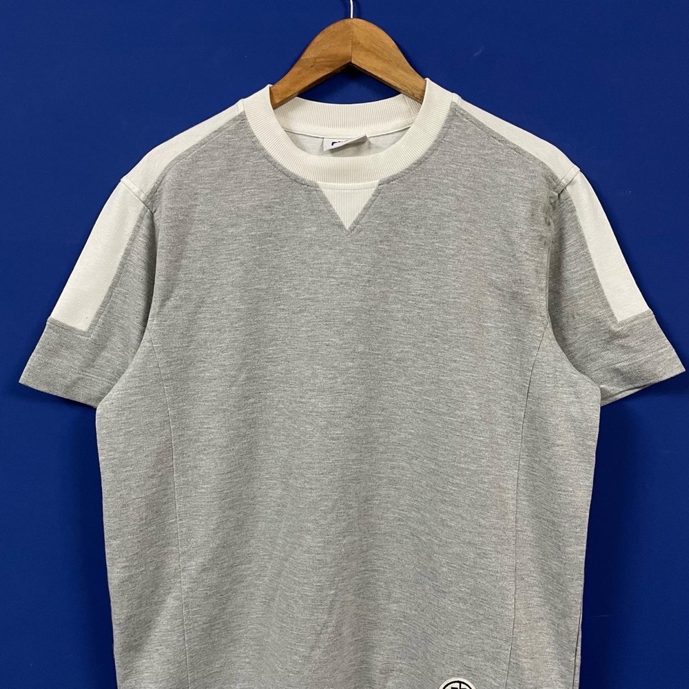 FUBU GREY & WHITE KOREAN CREW NECK T-SHIRT FOR MEN’S & WOMEN’S - Picture 2 of 6